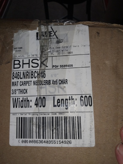 Carpet mat - 4 x 6 ft - New in the box - charcoal