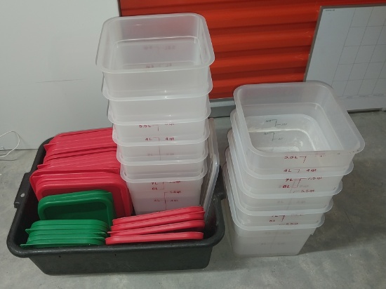 Measuring bucket with lids - 6 qt with lids