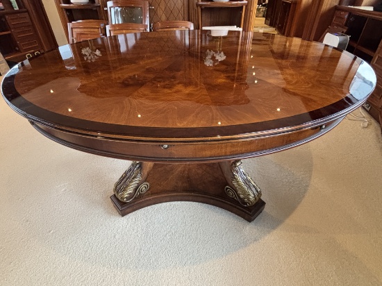 50" Round Solid Wood Table / Decorative Wood Table W/ Finish