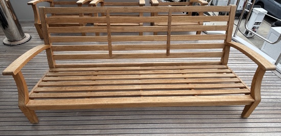 60" Teak 3 Seat Bench / Deck Bench - Teak Wood Deck Bench