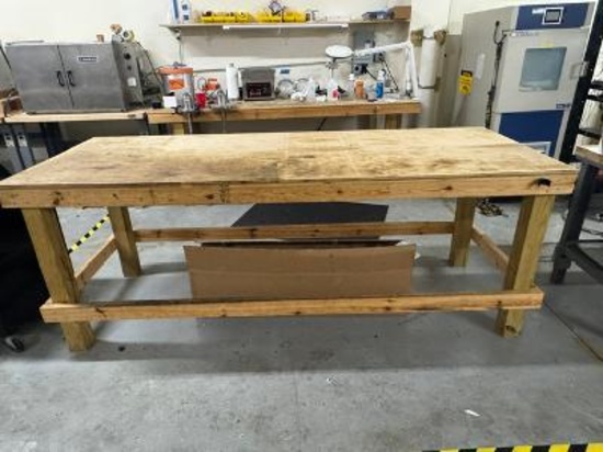 8' Heavy Duty solid wood work bench