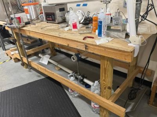 8' Heavy Duty solid wood work bench