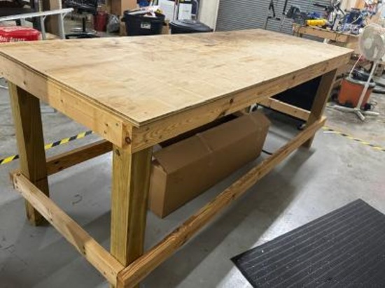 8' Heavy Duty solid wood work bench