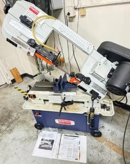 DAYTON Band Saw: 7 in x 12 in, 86 to 260 SFPM, 45°, 9/4.5, 1 Phase, 120/240V AC
