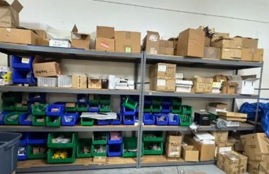 8' Heavy Duty Slotted angle shelving with four adjustable shelves ad sturdy 1/2" sheetsof plywood as
