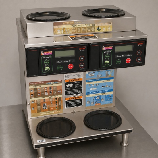 BUNN Axiom 2/2 Twin Commercial Dual Coffee Brewer – 4 Warmers – 120/208-240V