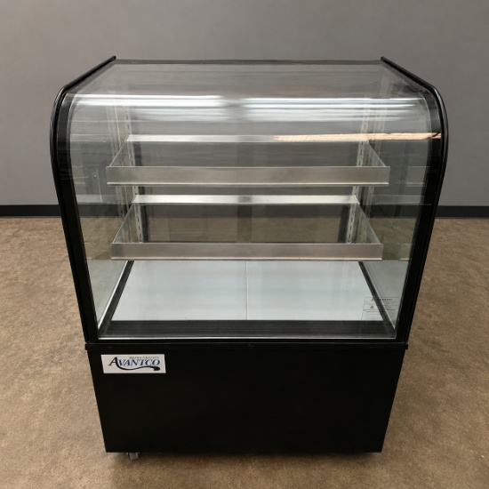 Avantco 193BCD36B Commercial Non-Refrigerated Bakery / Display Case with 10.4 cu. ft. capacity and 1