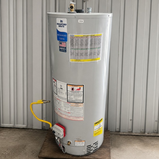 Bradford White model RG250T6X automatic storage water heater with 50 US gal. nominal capacity and at