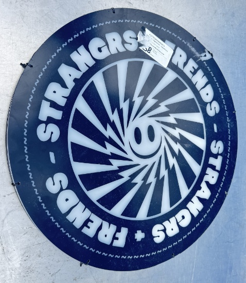 Stranger friends LED illuminated sign 18 inches round