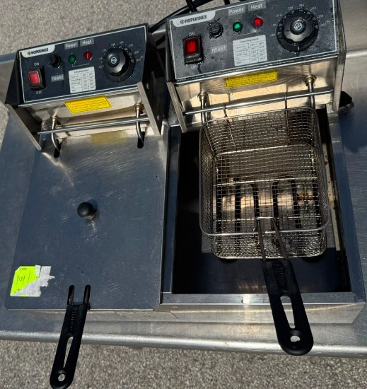 HOPEKINGS Commercial Countertop Electric Fryers with Baskets