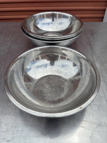 10" Round by 3" Deep Stainless Steel Mixing Bowls - Kosher Mixing Bowls