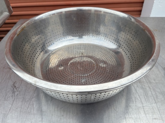 16" Round by 6" Deep Stainless Steel Colander Bowls - Kosher Bowls