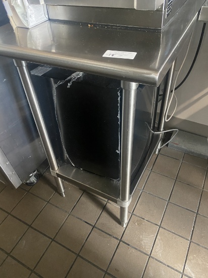 Work stainless steel table w/back spalsh 24" x 30"
