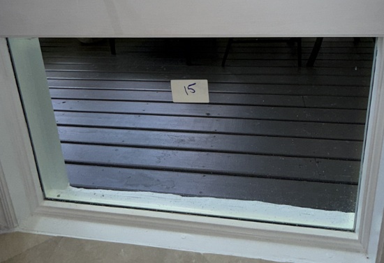 Impact Window, Grey Tint, 24" X 36", Aluminum Casing, Processionally Removed