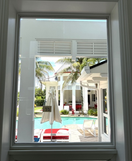 Impact Window, Grey Tint, 36" X 48", Aluminum Casing, Professionally Removed