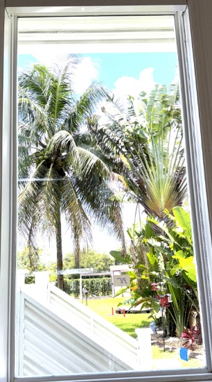 Impact Window, Grey Tint, 30" X 60", Aluminum Casing, Professionally Removed