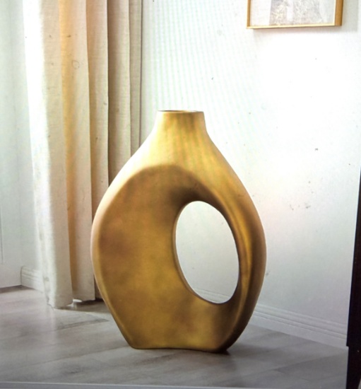 C24BR,Simi Vase Large, Bronze, 37" X 15"