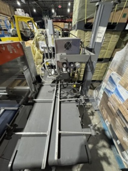 LABEL-AIRE 3138-NV Dual Print & Apply Labeling System W/ S/S Conveyor