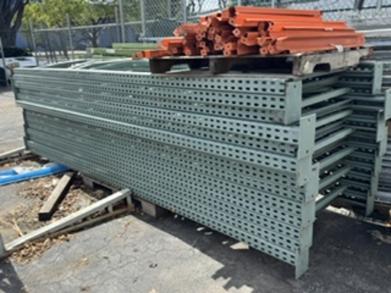 Commercial Warehouse Pallet Racking W/ Shelves and Shelf Grates - NICE