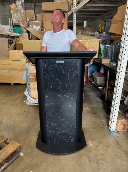 27" by 20" by 50" Tall Professional Audio Podium Faux Marble Podium