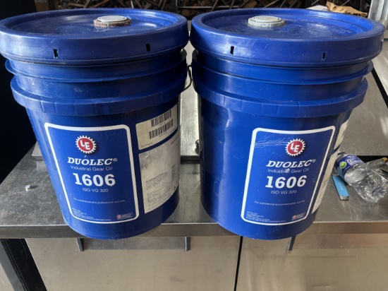 DUOLEC 5 Gallon buckets of Duolec 1606 Industrial Gear Oil - ISO VG 320 Commercial Gear Oil