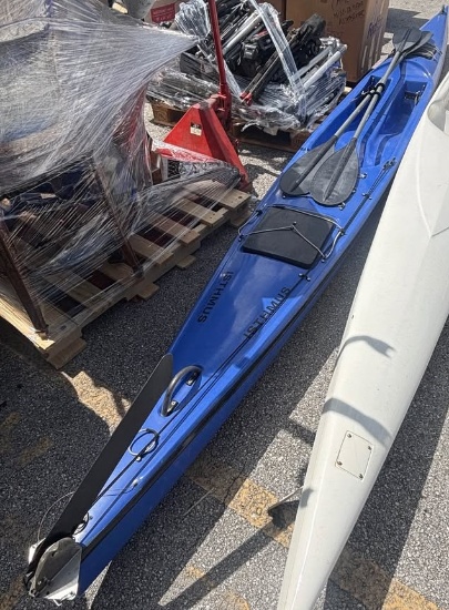 ISTHMUS Two Person Composite Tandom Ocean Racing Surfski Kayak - Blue