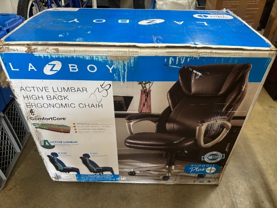 LAZBOY Active Lumbar High Back Ergonomic Chair - LazBoy Office Style Chair w/ 5 Star Rolling Base