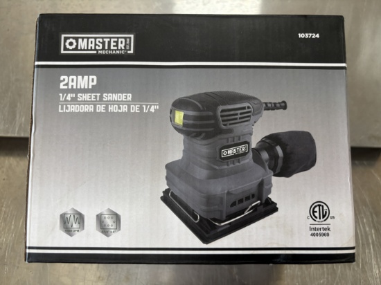MASTER 2 Amp 1/4" Sheet Sander - 120 Volt Commercial Sheet Sander - New in Un-Opened Box Palm Sander