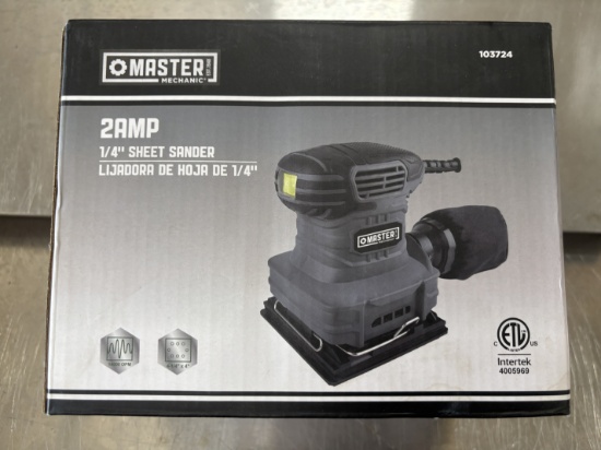 MASTER 2 Amp 1/4" Sheet Sander - 120 Volt Commercial Sheet Sander - New in Un-Opened Box Palm Sander