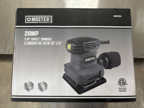 MASTER 2 Amp 1/4" Sheet Sander - 120 Volt Commercial Sheet Sander - New in Un-Opened Box Palm Sander
