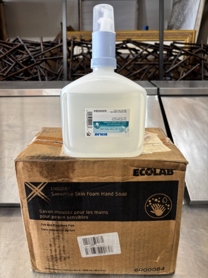 Bottles of ECOLAB Endure Sensitive Skin Foam Hand Soap