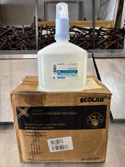 Bottles of ECOLAB Endure Sensitive Skin Foam Hand Soap