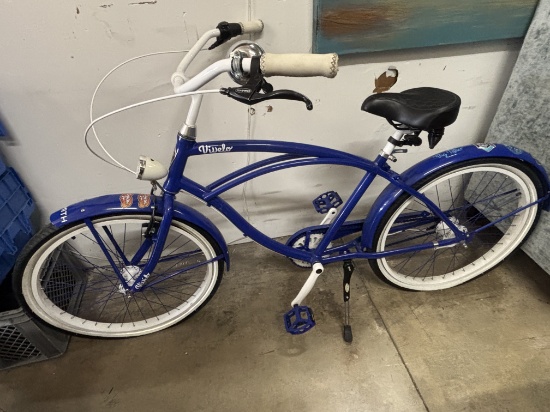 VIVELO Beach Cruiser W/ White Wall Tires & Bell - Custom Bike W/ Bell