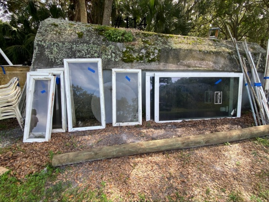 Lot of 8pc Impact fix glass and doors AS IS