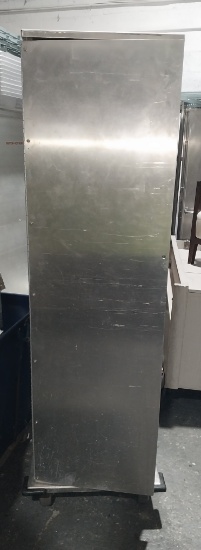 20" by 23" by 72" Half Size Enclosed Sheet Pan Rack - Alluminum Sheet Pan Rack on Casters