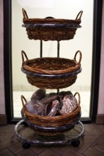 DISPLAY STAND W/16 RD BASKETS - Location 038-015B