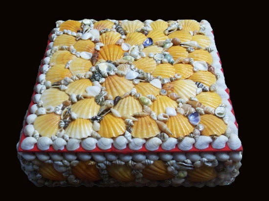 SHELL JEWELRY BOX SQUARE - Location 040-071