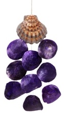 LION'S PAW WINDCHIME w/DYED VI