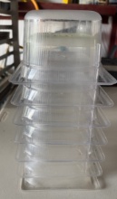Cambro Plastic Inserts - lot of 7 - some have lids