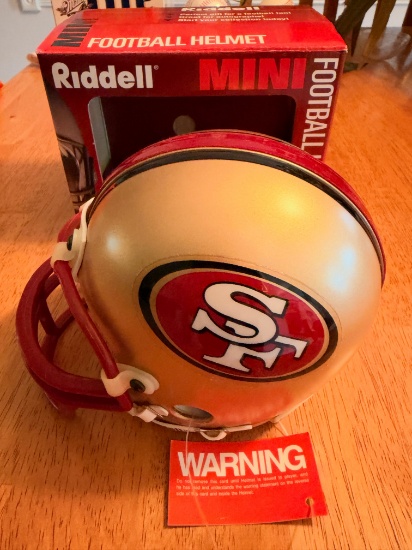 RIDDELL San Francisco 49ers Mini Helmet in Factory Packaging - Brand New 49ers Mini Helmet