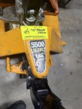 5500 pound pallet jack with extra long 75 inch forks