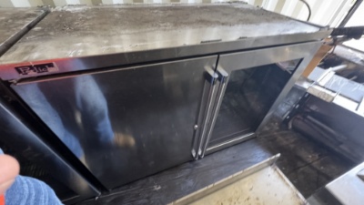 PERLICK Pass Through Island Style Refrigerated Bar Back - Glass Door Refrigerated Back Bar