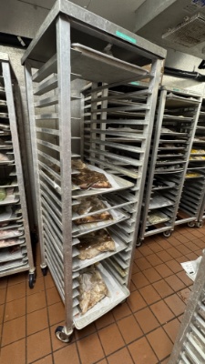 Full Size Stand Up Rolling Sheet Pan Rack / Bakers Rack on Casters - 20 Pan Rack