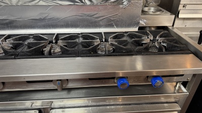 Commercial Horizantal 4 Burner Gas Range / 4 Burner Counter Top Saute Stove / Sauce Cooker