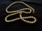 PEARL NECKLACE WITH 14KT GOLD DIAMOND & SAPPHIRE NECKLACE - 36