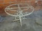 ROUND CAST IRON GLASS TOP PATIO TABLE