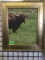 FRAMED PHOTO ON CANVAS OF TEXAS LONGHORNS (16