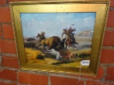 FRAMED OIL ON CANVAS, UNKNOWN ARTIST 