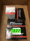 250 ROUNDS 40 S&W AMMO: (150) RDS BLAZER, 165 GR, FMJ; (100) RDS WINCHESTER, 165 GR, FMJ