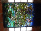 WOODLAND LILY POND STAINED GLASS PANEL/WINDOW BY MEYDA TIFFANY 48